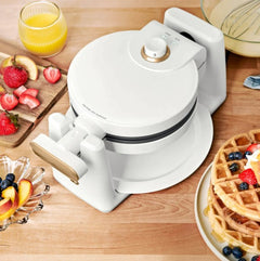 Rotating Belgian Waffle Maker, White Icing by Drew Barrymore
