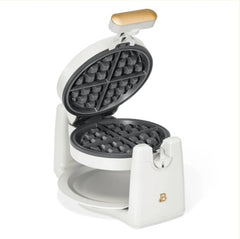 Rotating Belgian Waffle Maker, White Icing by Drew Barrymore