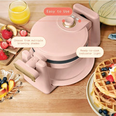 Rotating Belgian Waffle Maker, Rose by Drew Barrymore