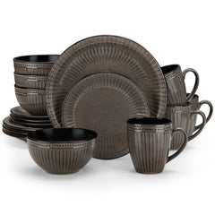 Vancasso Ceramic Plates Set Black Elegant Tableware set