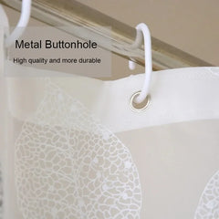 Bathroom Leaf Pattern Shower Curtain