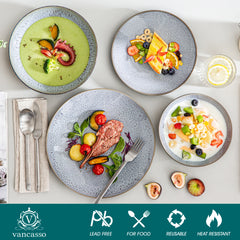 VANCASSO KARST Embossed Stoneware Tableware Set