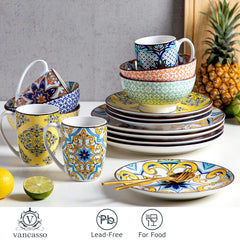 VANCASSO Jasmin Pattern Porcelain Tableware Dinnerware Set