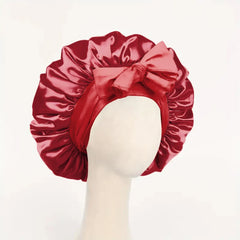 Satin Hair Bonnet With Tie Band