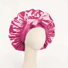 Satin Hair Bonnet With Tie Band