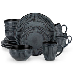 Vancasso Ceramic Plates Set Black Elegant Tableware set