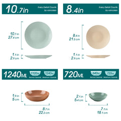 VANCASSO SABINE Embossed Stoneware Tableware Set