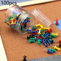 100Pcs Push Pins, Color Pins for Desk Organization