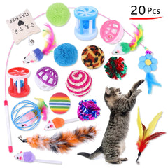 Variety Cat Toy Combination 20 Piece Set