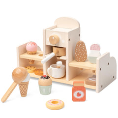 Wooden Ice Cream and Coffee Play Set