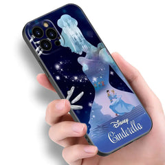 Disney Cinderella Black Silicone Phone Case for iPhone