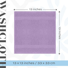 Luxury Washcloths for Bathroom Hotel Spa Bulk Set of 12 Lavender