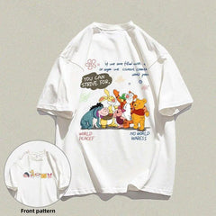 Kawaii Disney Pooh Bear Cotton Short Sleeve T-Shirt