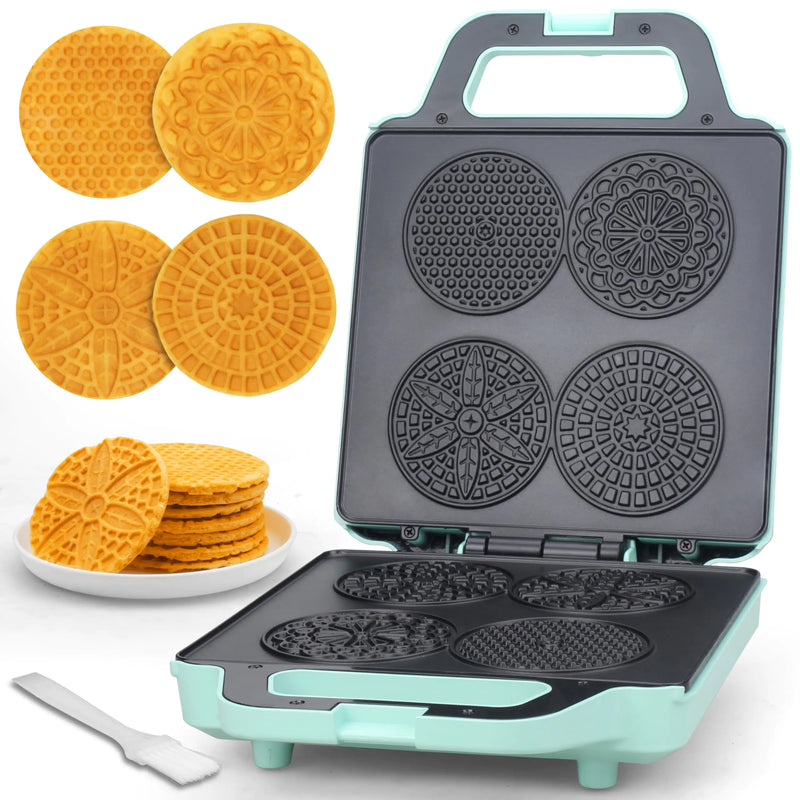 Iron Cookie Maker Machine with Pattern- Aqua
