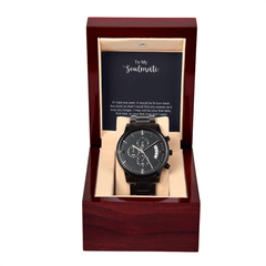 Black Chronograph Watch - Soulmate
