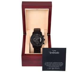 Black Chronograph Watch - Soulmate