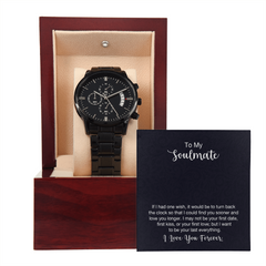 Black Chronograph Watch - Soulmate