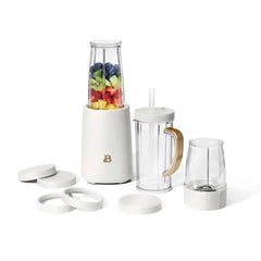 Drew Barrymore Beautiful Personal Blender Set with 12 Pieces 240 W (White Icing)