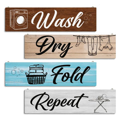 4 Pcs Laundry Room Decor