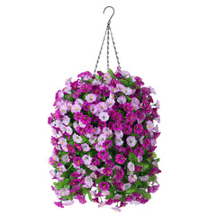 Hanging Baskets with Artificial Dark orchid
