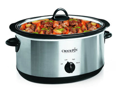 Crock-Pot 7 Quart Oval Manual Slow Cooker Stainless Steel