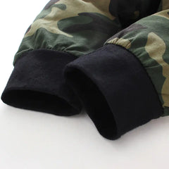 Summer Kids' Clothing Set: Romper, Camo Pants & Hat