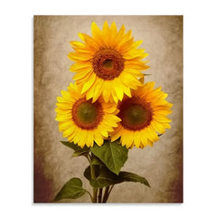 Sunflower Canvas Painting - Modern Floral Wall Art