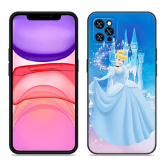 Disney Cinderella Black Silicone Phone Case for iPhone