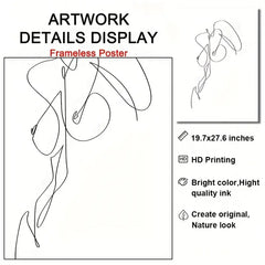 Abstract Wall Art Poster Set - Minimalist Canvas Print