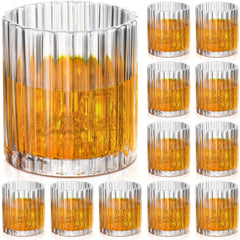 12 Pieces Old Fashioned Whiskey Glasses 10 oz