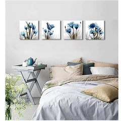 Frameless Decorative Ink Painting Wall Art (4pcs Set)