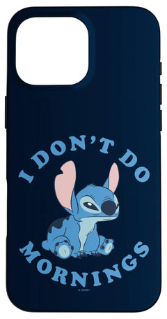 iPhone 16 Pro Max Disney Lilo & Stitch I Dont Do Mornings Stitch Case