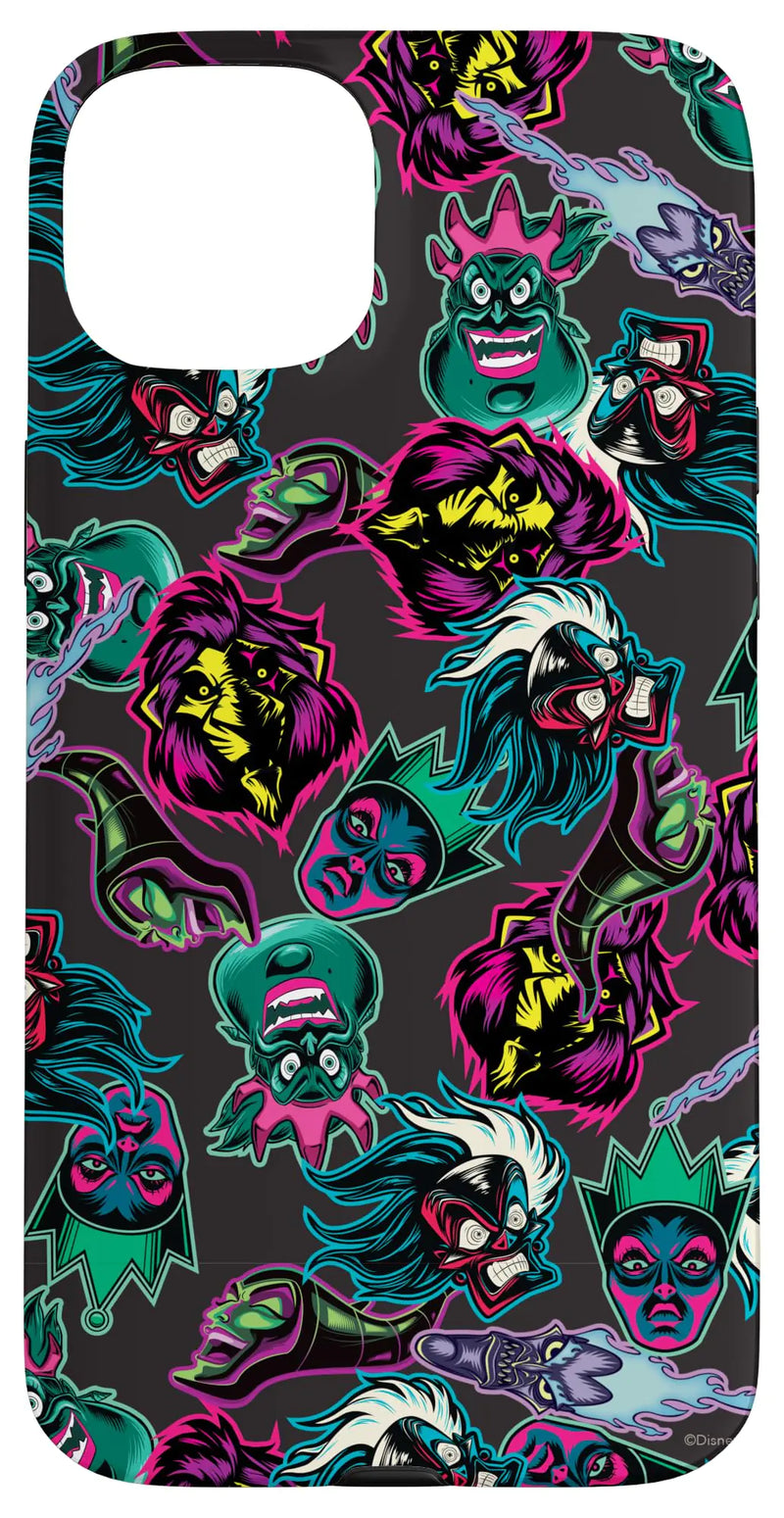 iPhone 15 Plus Disney Villains Evil Neon Print Case